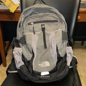 Grey Northface Recon backpack